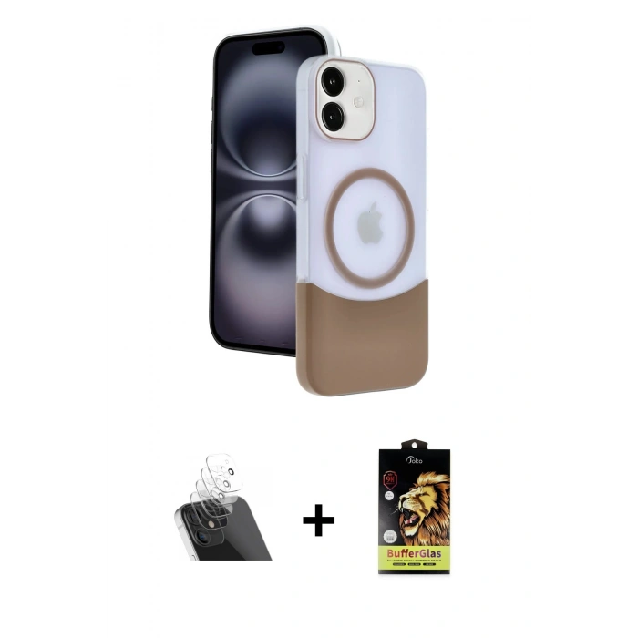 MARSİLYAN™- iPhone 11 Kılıf Kozmos Form Özel Seri - Siyah Buffer Cam Ekran Koruyucu + Şeffaf Kamera Lens Koruma Cam