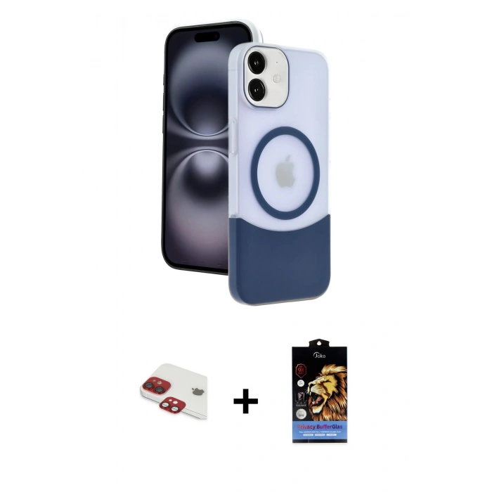 MARSİLYAN™- iPhone 11 Kılıf Kozmos Form Özel Seri - Siyah Buffer Hayalet Cam Ekran Koruyucu + Pers Alüminyum Kamera Lens - KI