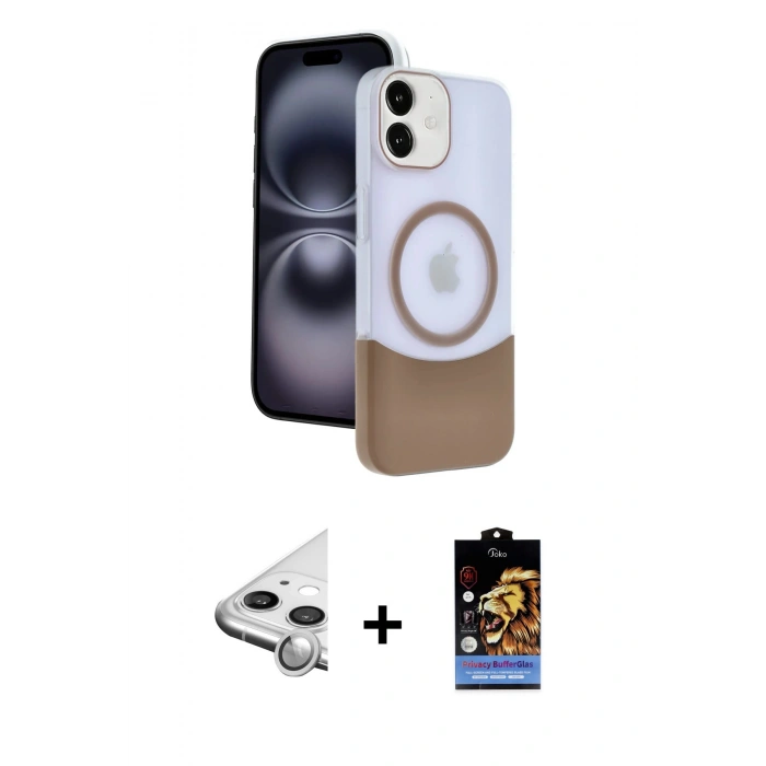 MARSİLYAN™- iPhone 11 Kılıf Kozmos Form Özel Seri - Siyah Buffer Hayalet Cam Ekran Koruyucu + Raze Metal Kamera Lens - GS
