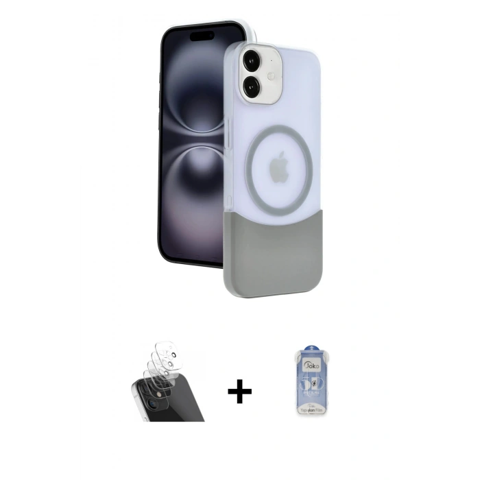 MARSİLYAN™- iPhone 11 Kılıf Kozmos Form Özel Seri - Siyah Joko Magic 5D Cam + Kamera Lens Koruma Cam - SF