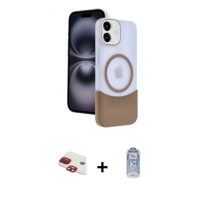 MARSİLYAN™- iPhone 11 Kılıf Kozmos Form Özel Seri - Siyah Joko Magic 5D Cam + Pers Alüminyum Kamera Lens - KI