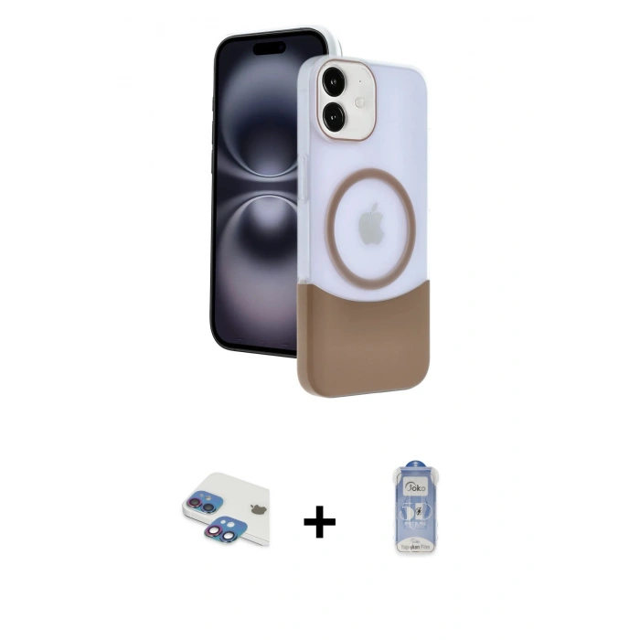 MARSİLYAN™- iPhone 11 Kılıf Kozmos Form Özel Seri - Siyah Joko Magic 5D Cam + Pers Alüminyum Kamera Lens - GI