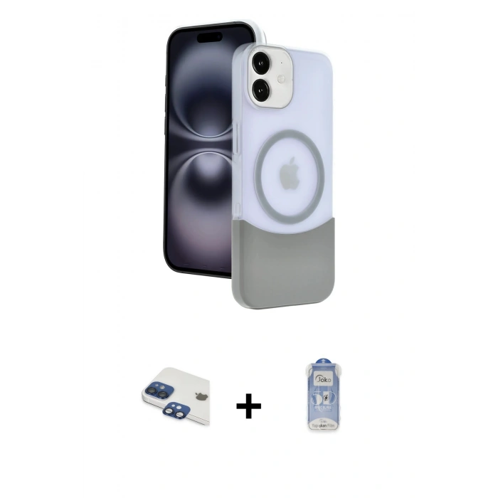 MARSİLYAN™- iPhone 11 Kılıf Kozmos Form Özel Seri - Siyah Joko Magic 5D Cam + Pers Alüminyum Kamera Lens - LT