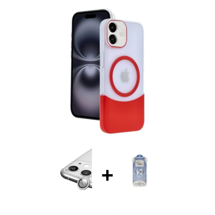 MARSİLYAN™- iPhone 11 Kılıf Kozmos Form Özel Seri - Siyah Joko Magic 5D Cam + Raze Metal Kamera Lens - GS