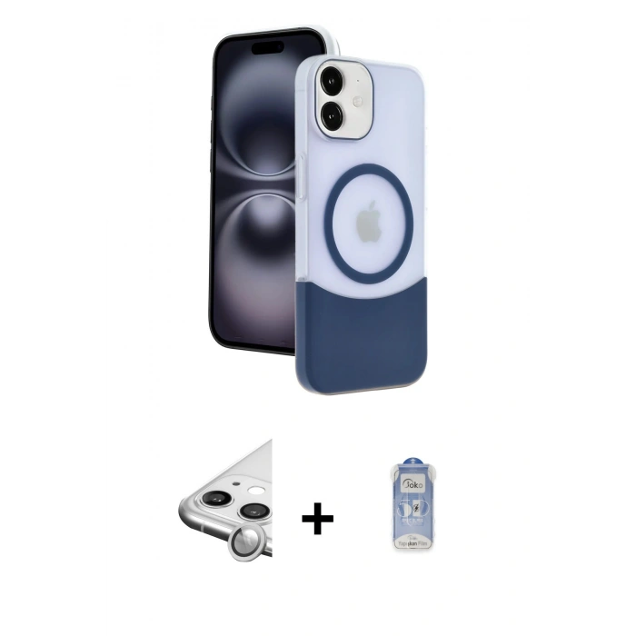 MARSİLYAN™- iPhone 11 Kılıf Kozmos Form Özel Seri - Siyah Joko Magic 5D Cam + Raze Metal Kamera Lens - GS