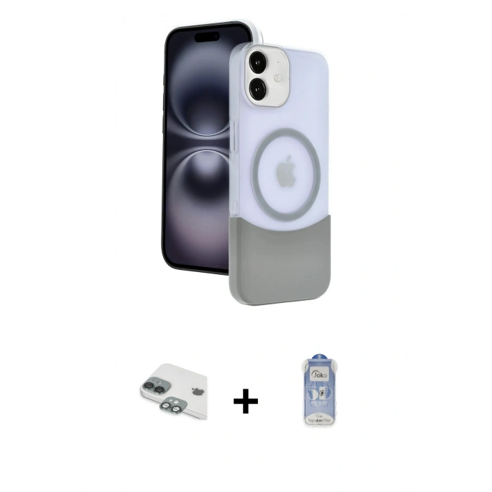 MARSİLYAN™- iPhone 11 Kılıf Kozmos Form Özel Seri - Siyah Joko Magic 5D Cam + Pers Alüminyum Kamera Lens - YL