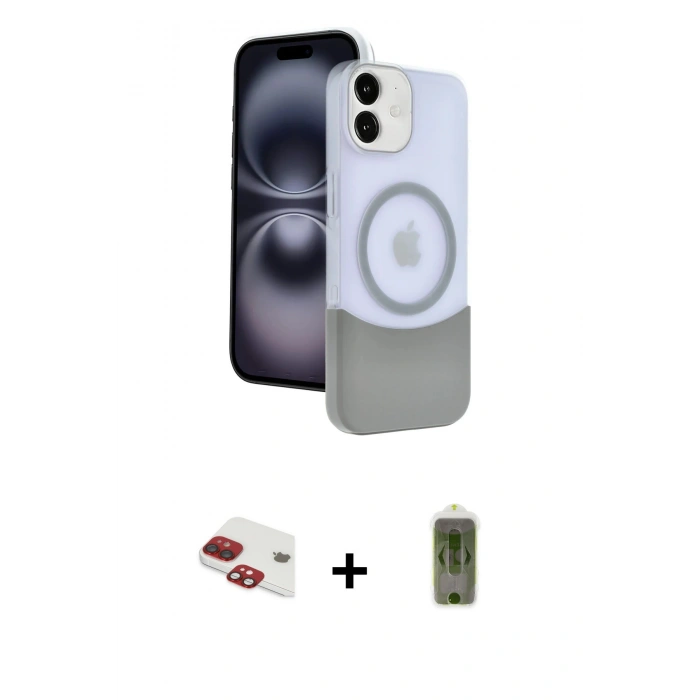MARSİLYAN™- iPhone 11 Kılıf Kozmos Form Özel Seri - Siyah Joko Magic 5D Hayalet Cam + Kırmızı Pers Alüminyum Kamera Lens
