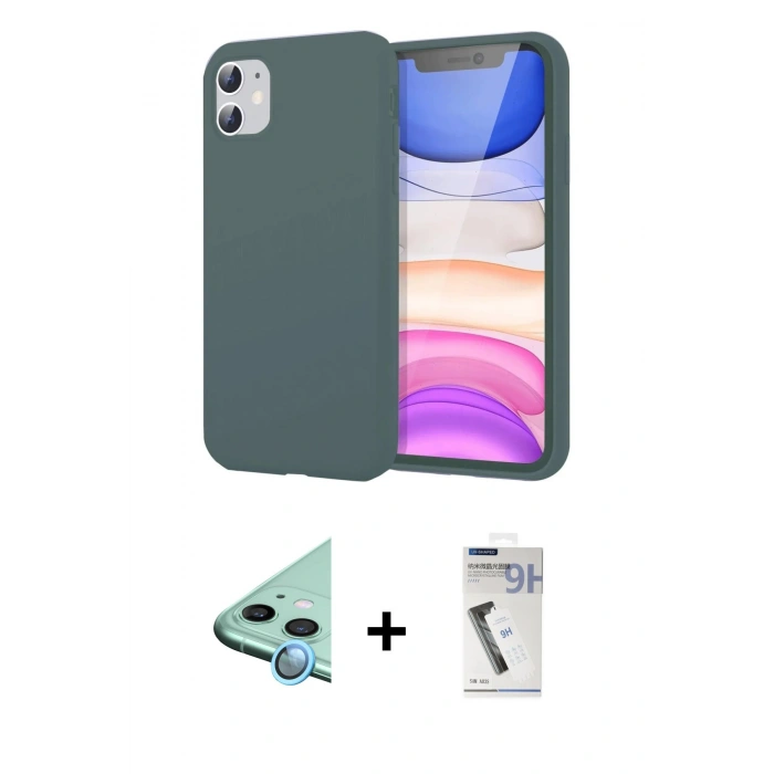 MARSİLYAN™- iPhone 11 Kılıf Kozmos Yansıma Özel Seri - Şeffaf Uv Polymer Nano Ekran Koruyucu + Raze Metal Kamera Lens - MI