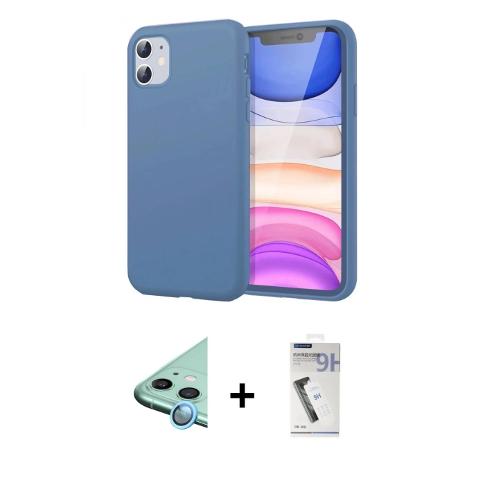 MARSİLYAN™- iPhone 11 Kılıf Kozmos Yansıma Özel Seri - Şeffaf Uv Polymer Nano Ekran Koruyucu + Raze Metal Kamera Lens - MI