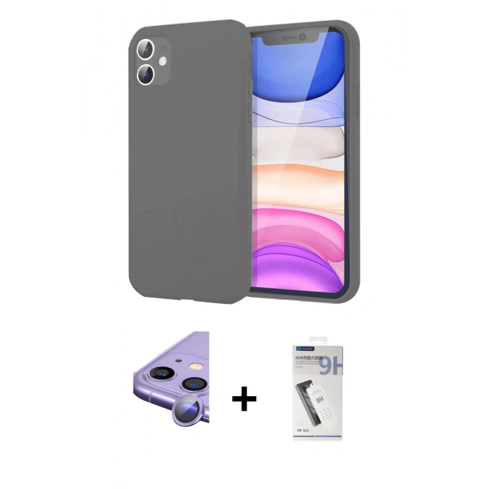 MARSİLYAN™- iPhone 11 Kılıf Kozmos Yansıma Özel Seri - Şeffaf Uv Polymer Nano Ekran Koruyucu + Raze Metal Kamera Lens - MR