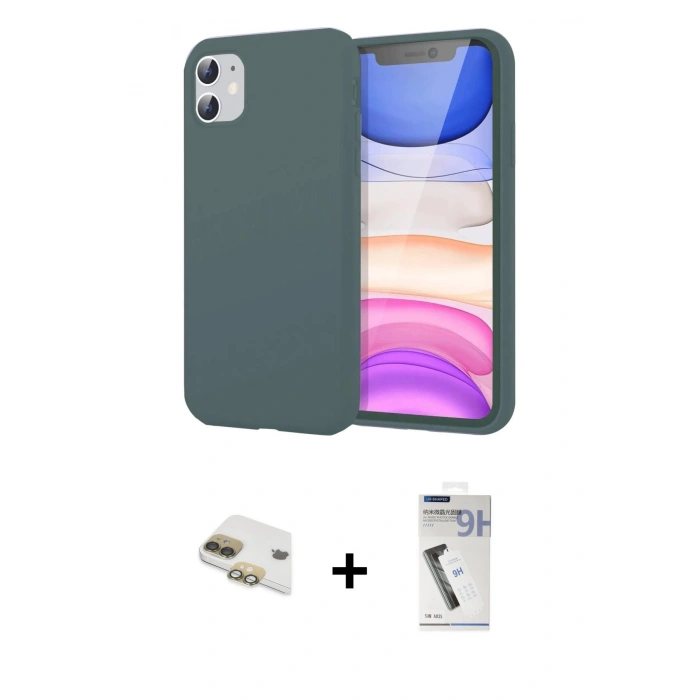 MARSİLYAN™- iPhone 11 Kılıf Kozmos Yansıma Özel Seri - Şeffaf Uv Polymer Nano Ekran Koruyucu + Pers Alüminyum Kamera Lens - GD