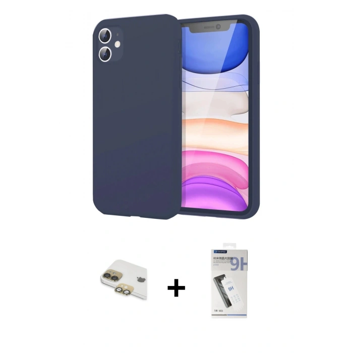 MARSİLYAN™- iPhone 11 Kılıf Kozmos Yansıma Özel Seri - Şeffaf Uv Polymer Nano Ekran Koruyucu + Pers Alüminyum Kamera Lens - GD