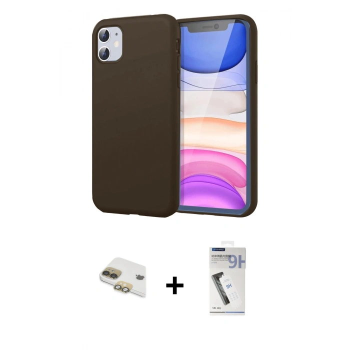 MARSİLYAN™- iPhone 11 Kılıf Kozmos Yansıma Özel Seri - Şeffaf Uv Polymer Nano Ekran Koruyucu + Pers Alüminyum Kamera Lens - GD