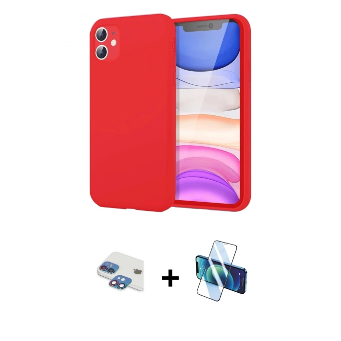 MARSİLYAN™- iPhone 11 Kılıf Kozmos Yansıma Özel Seri - Siyah 3D Antistatik Seramik Nano Ekran Koruyucu + Pers Alüminyum Kamera Lens - GI