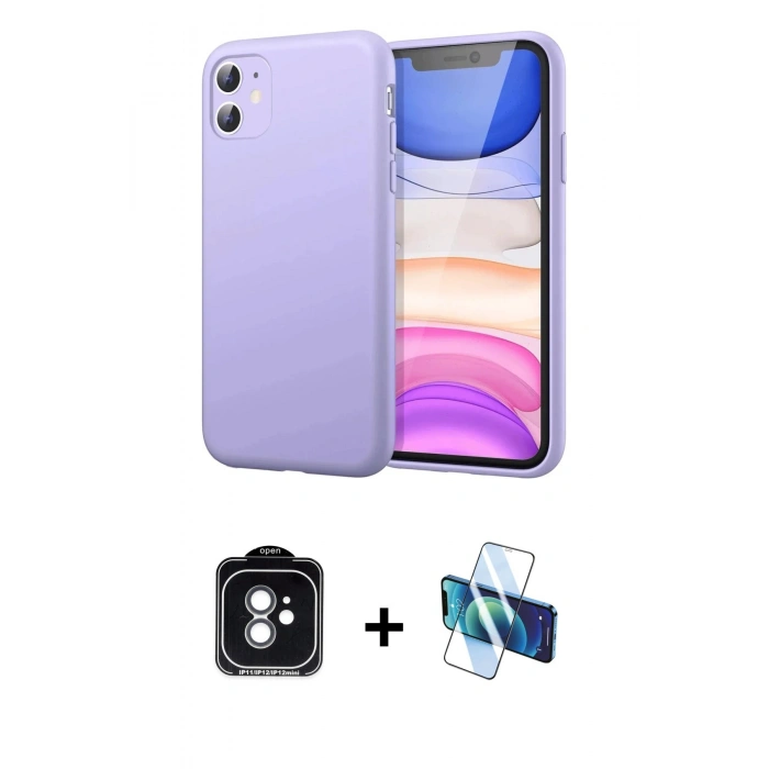 MARSİLYAN™- iPhone 11 Kılıf Kozmos Yansıma Özel Seri - Siyah 3D Antistatik Seramik Nano Ekran Koruyucu + PVD Metal Kamera Lens - YL