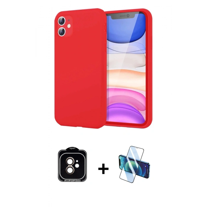 MARSİLYAN™- iPhone 11 Kılıf Kozmos Yansıma Özel Seri - Siyah 3D Antistatik Seramik Nano Ekran Koruyucu + PVD Metal Kamera Lens - TU