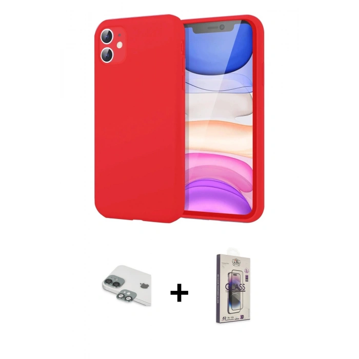 MARSİLYAN™- iPhone 11 Kılıf Kozmos Yansıma Özel Seri - Siyah Bilvis 3D Cam Ekran Koruyucu + Pers Alüminyum Kamera Lens - YL