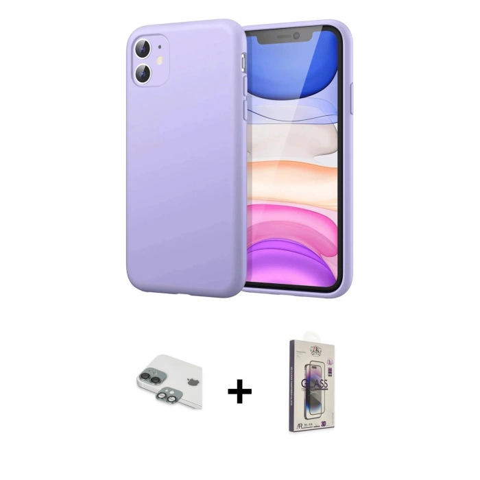 MARSİLYAN™- iPhone 11 Kılıf Kozmos Yansıma Özel Seri - Siyah Bilvis 3D Cam Ekran Koruyucu + Pers Alüminyum Kamera Lens - YL