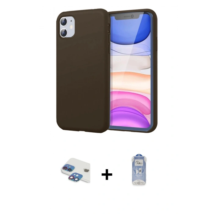 MARSİLYAN™- iPhone 11 Kılıf Kozmos Yansıma Özel Seri - Siyah Joko Magic 5D Cam + Pers Alüminyum Kamera Lens - GI