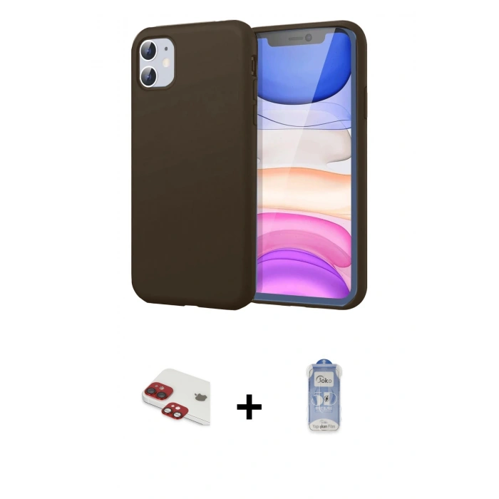 MARSİLYAN™- iPhone 11 Kılıf Kozmos Yansıma Özel Seri - Siyah Joko Magic 5D Cam + Pers Alüminyum Kamera Lens - KI