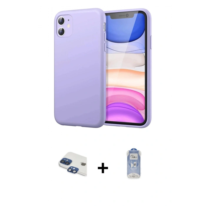MARSİLYAN™- iPhone 11 Kılıf Kozmos Yansıma Özel Seri - Siyah Joko Magic 5D Cam + Pers Alüminyum Kamera Lens - LT