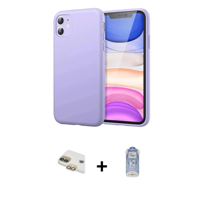 MARSİLYAN™- iPhone 11 Kılıf Kozmos Yansıma Özel Seri - Siyah Joko Magic 5D Cam + Pers Alüminyum Kamera Lens - GD