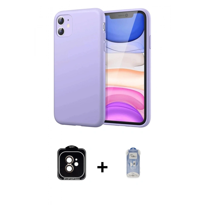 MARSİLYAN™- iPhone 11 Kılıf Kozmos Yansıma Özel Seri - Siyah Joko Magic 5D Cam + PVD Metal Kamera Lens - TU