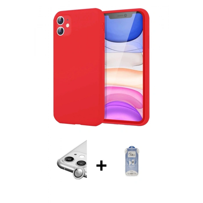 MARSİLYAN™- iPhone 11 Kılıf Kozmos Yansıma Özel Seri - Siyah Joko Magic 5D Cam + Raze Metal Kamera Lens - GS