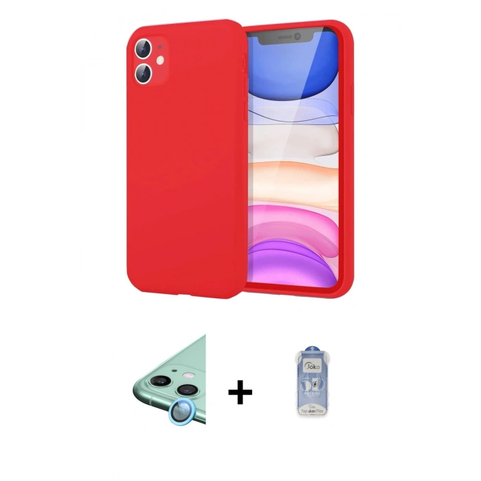 MARSİLYAN™- iPhone 11 Kılıf Kozmos Yansıma Özel Seri - Siyah Joko Magic 5D Cam + Raze Metal Kamera Lens - MI