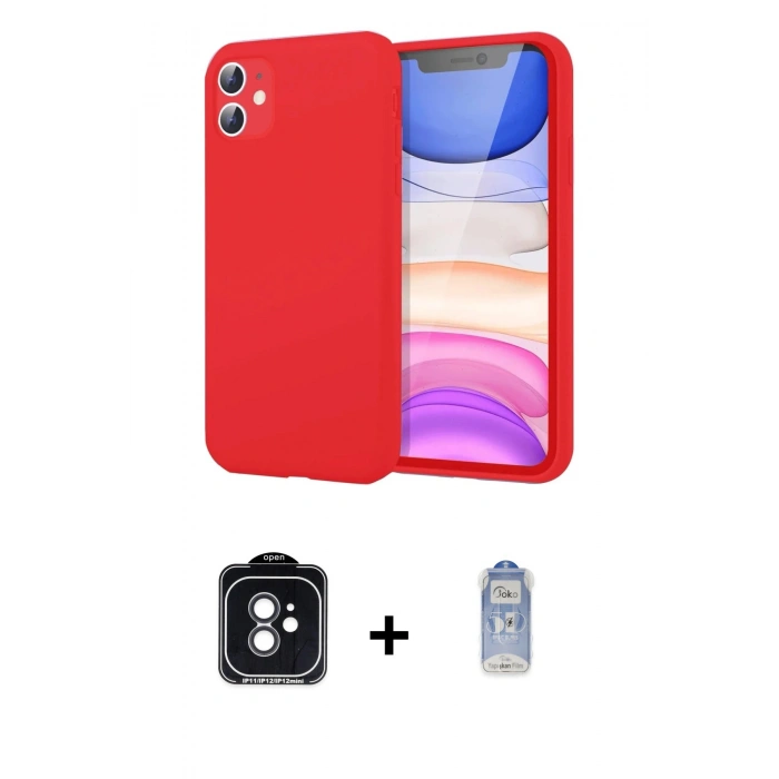 MARSİLYAN™- iPhone 11 Kılıf Kozmos Yansıma Özel Seri - Siyah Joko Magic 5D Cam + Siyah PVD Metal Kamera Lens