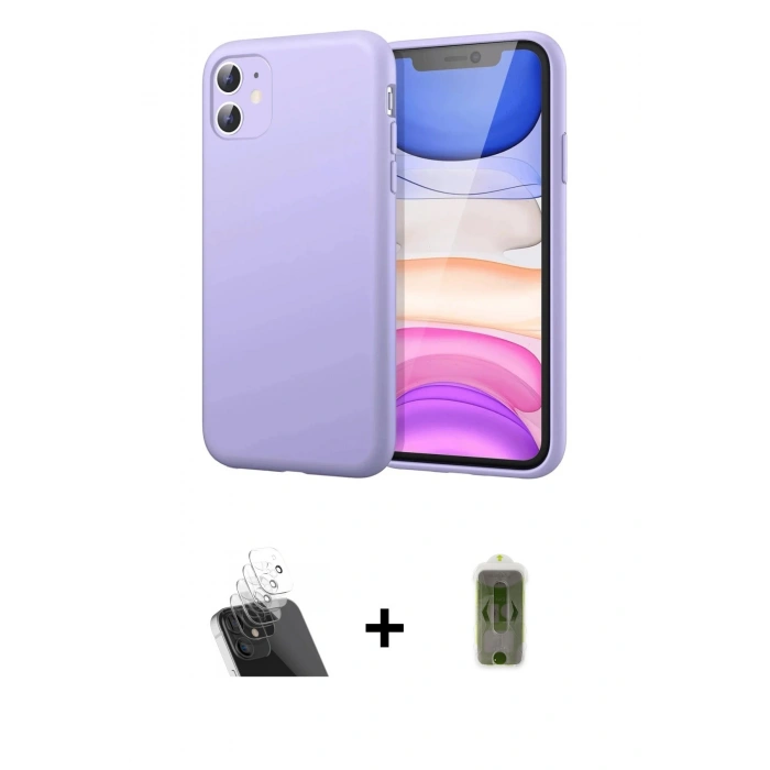 MARSİLYAN™- iPhone 11 Kılıf Kozmos Yansıma Özel Seri - Siyah Joko Magic 5D Hayalet Cam + Kamera Lens Koruma Cam - SF