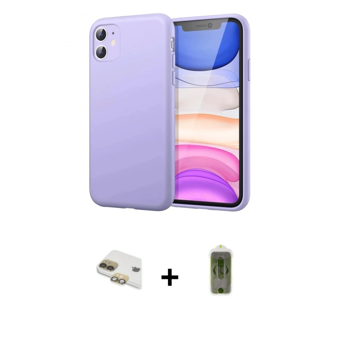 MARSİLYAN™- iPhone 11 Kılıf Kozmos Yansıma Özel Seri - Siyah Joko Magic 5D Hayalet Cam + Pers Alüminyum Kamera Lens - GD