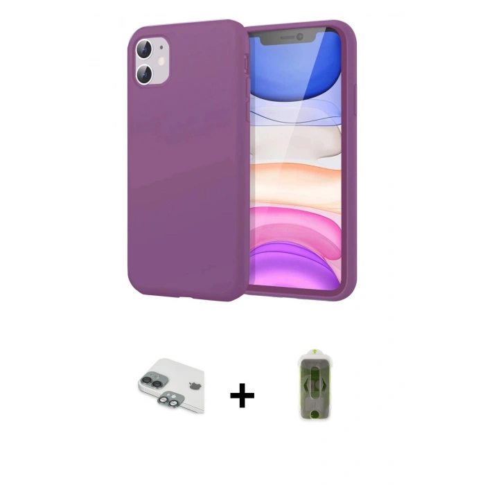 MARSİLYAN™- iPhone 11 Kılıf Kozmos Yansıma Özel Seri - Siyah Joko Magic 5D Hayalet Cam + Pers Alüminyum Kamera Lens - YL