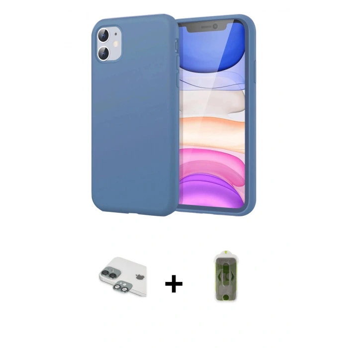 MARSİLYAN™- iPhone 11 Kılıf Kozmos Yansıma Özel Seri - Siyah Joko Magic 5D Hayalet Cam + Pers Alüminyum Kamera Lens - YL