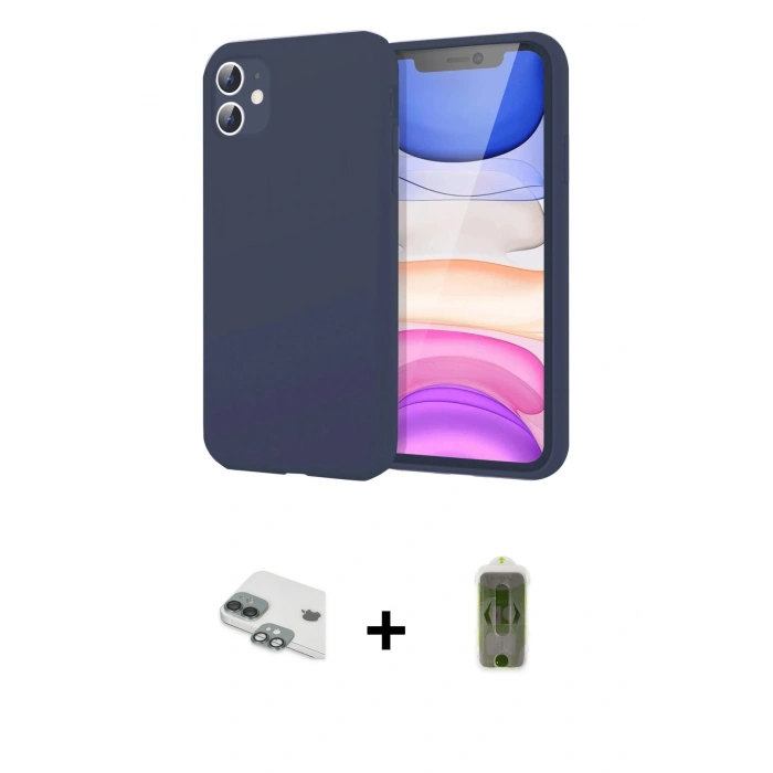 MARSİLYAN™- iPhone 11 Kılıf Kozmos Yansıma Özel Seri - Siyah Joko Magic 5D Hayalet Cam + Pers Alüminyum Kamera Lens - YL