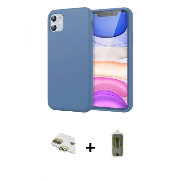MARSİLYAN™- iPhone 11 Kılıf Kozmos Yansıma Özel Seri - Siyah Joko Magic 5D Hayalet Cam + Pers Alüminyum Kamera Lens - GD