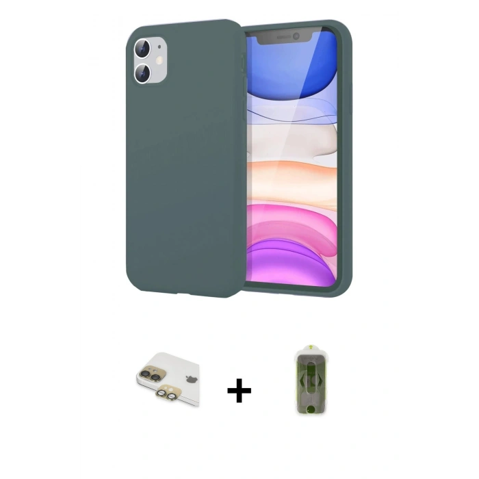 MARSİLYAN™- iPhone 11 Kılıf Kozmos Yansıma Özel Seri - Siyah Joko Magic 5D Hayalet Cam + Pers Alüminyum Kamera Lens - GD