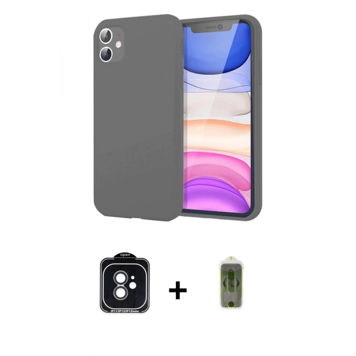 MARSİLYAN™- iPhone 11 Kılıf Kozmos Yansıma Özel Seri - Siyah Joko Magic 5D Hayalet Cam + PVD Metal Kamera Lens - SH