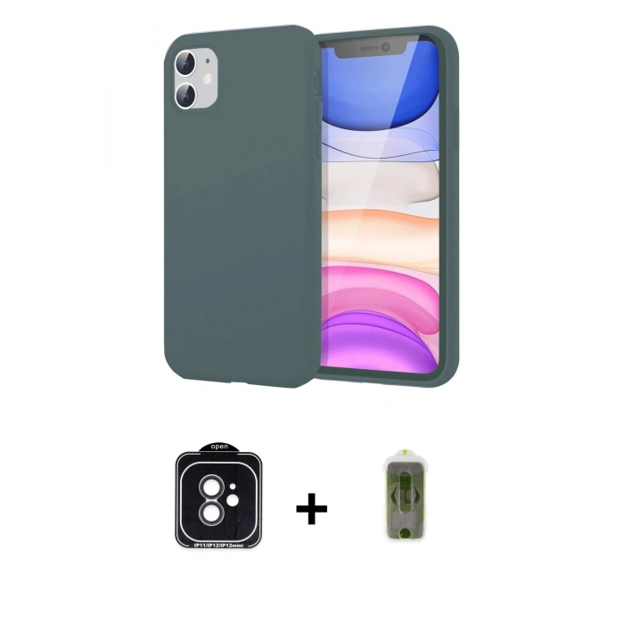 MARSİLYAN™- iPhone 11 Kılıf Kozmos Yansıma Özel Seri - Siyah Joko Magic 5D Hayalet Cam + PVD Metal Kamera Lens - SH