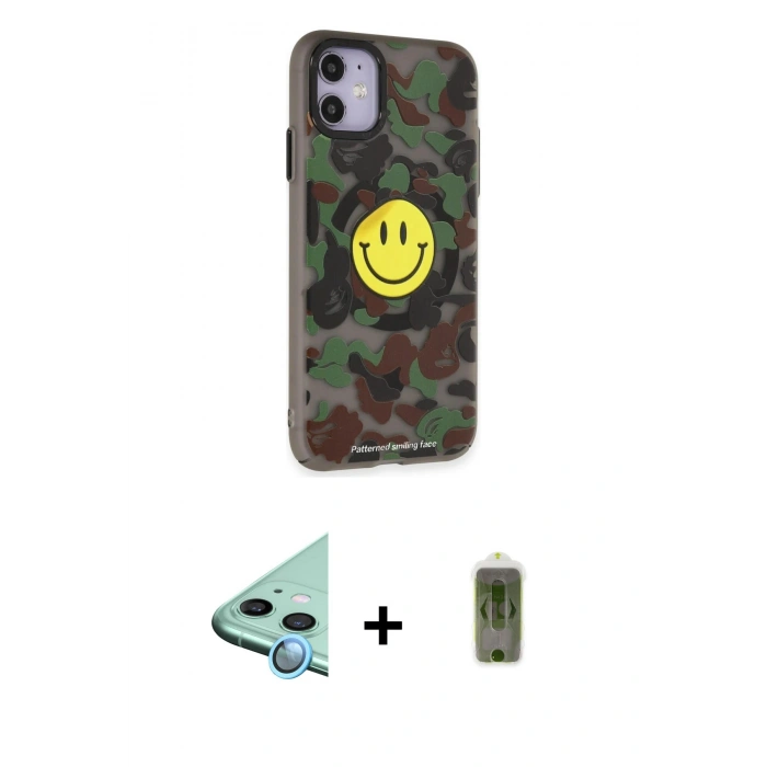 MARSİLYAN™- iPhone 11 Kılıf Nova Doku Koleksiyonu - Siyah Joko Magic 5D Hayalet Cam + Raze Metal Kamera Lens - MI