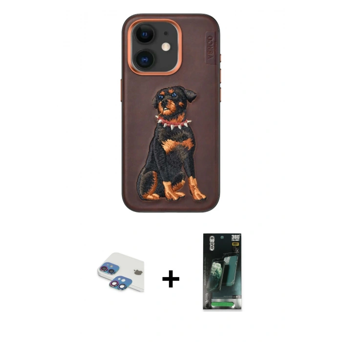 MARSİLYAN™- iPhone 11 Kılıf Nova Form Koleksiyonu - Şeffaf 360 Full Body Arka Koruyucu + Pers Alüminyum Kamera Lens - GI