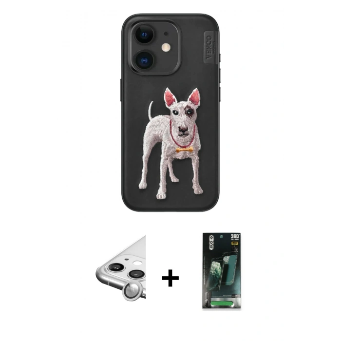MARSİLYAN™- iPhone 11 Kılıf Nova Form Koleksiyonu - Şeffaf 360 Full Body Arka Koruyucu + Raze Metal Kamera Lens - GS