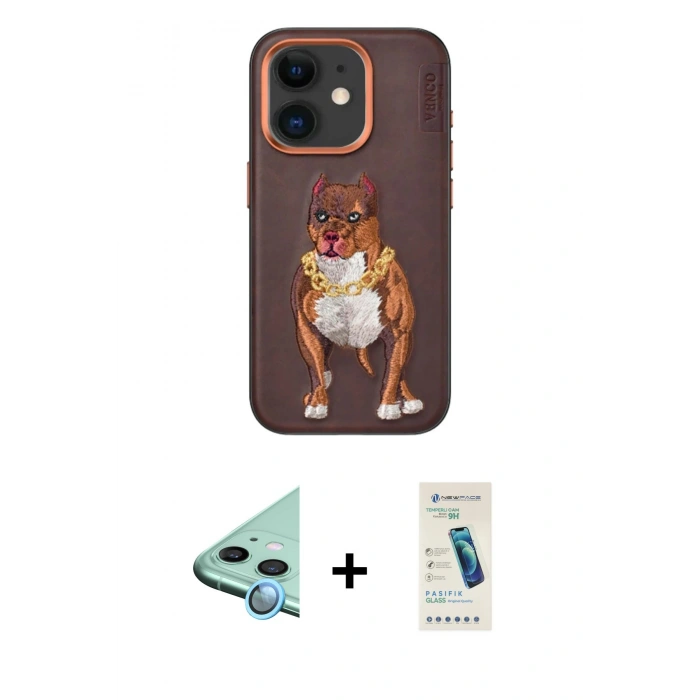 MARSİLYAN™- iPhone 11 Kılıf Nova Form Koleksiyonu - Şeffaf Pasifik Cam Ekran Koruyucu + Raze Metal Kamera Lens - MI
