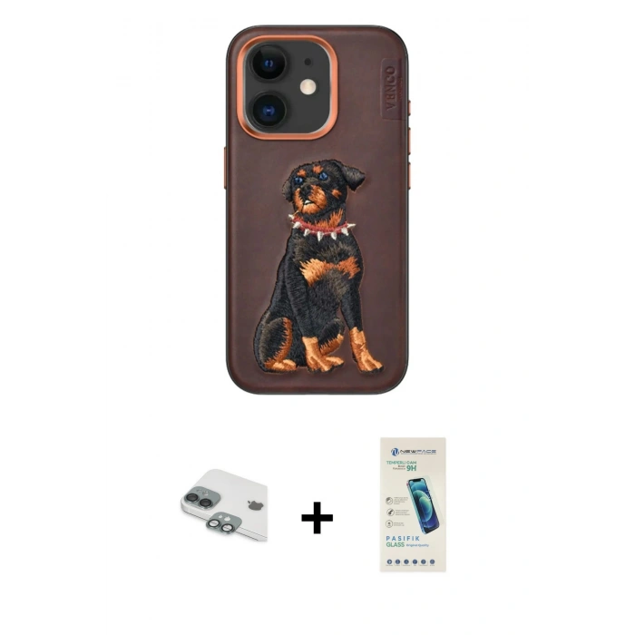MARSİLYAN™- iPhone 11 Kılıf Nova Form Koleksiyonu - Şeffaf Pasifik Cam Ekran Koruyucu + Pers Alüminyum Kamera Lens - YL