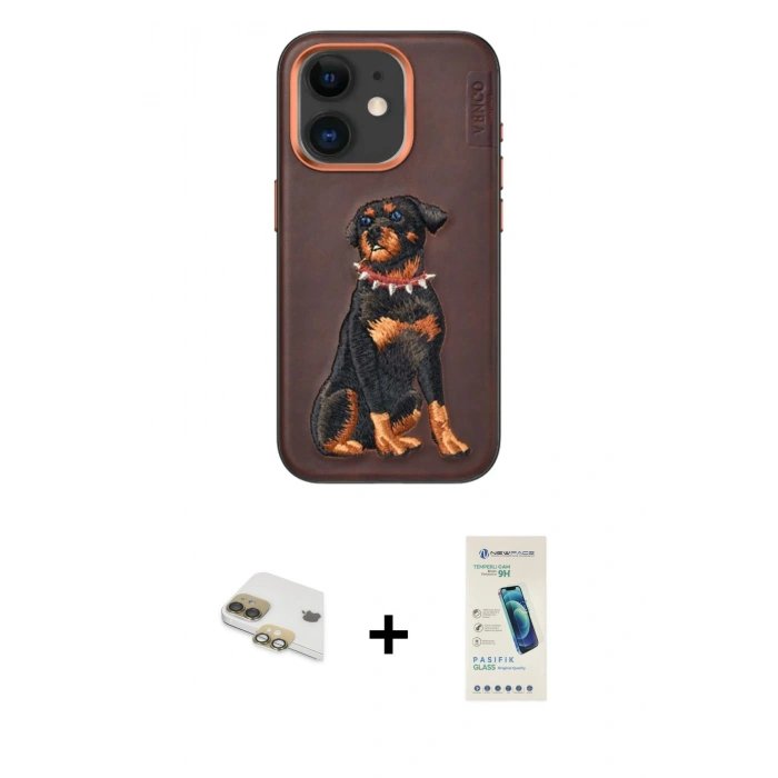 MARSİLYAN™- iPhone 11 Kılıf Nova Form Koleksiyonu - Şeffaf Pasifik Cam Ekran Koruyucu + Pers Alüminyum Kamera Lens - GD