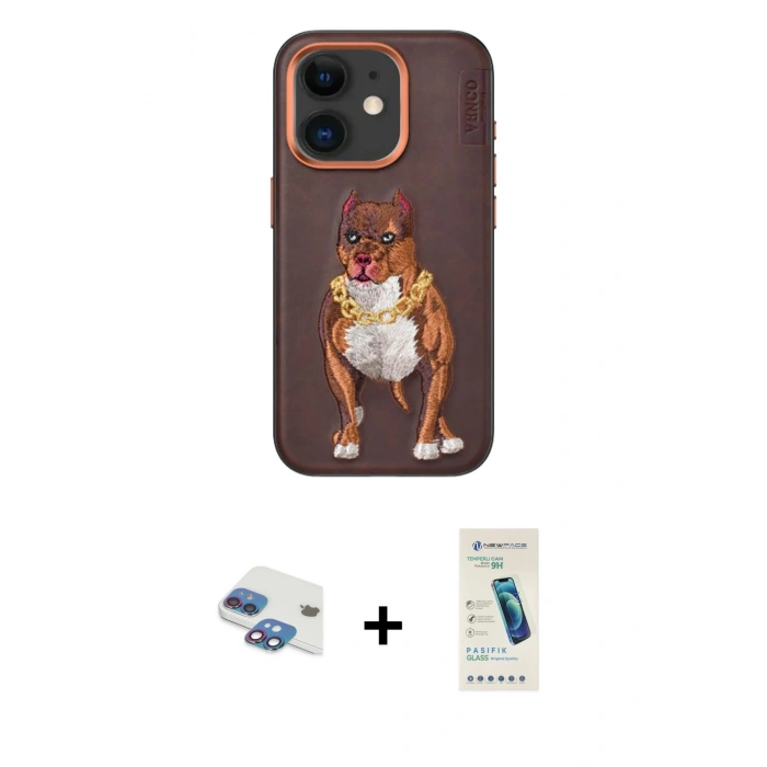 MARSİLYAN™- iPhone 11 Kılıf Nova Form Koleksiyonu - Şeffaf Pasifik Cam Ekran Koruyucu + Pers Alüminyum Kamera Lens - GI