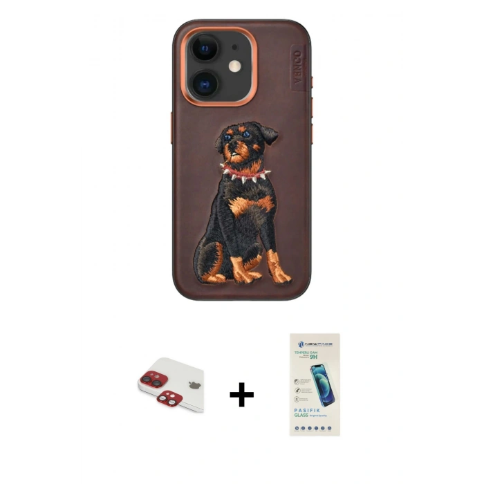MARSİLYAN™- iPhone 11 Kılıf Nova Form Koleksiyonu - Şeffaf Pasifik Cam Ekran Koruyucu + Pers Alüminyum Kamera Lens - KI