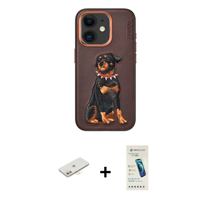 MARSİLYAN™- iPhone 11 Kılıf Nova Form Koleksiyonu - Şeffaf Pasifik Cam Ekran Koruyucu + Renkli Kamera Lens Koruma Cam - YL
