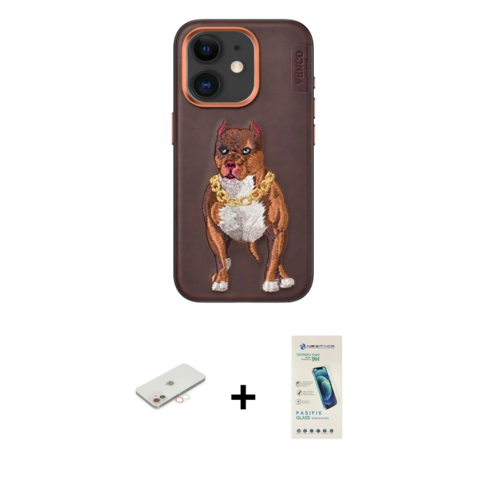 MARSİLYAN™- iPhone 11 Kılıf Nova Form Koleksiyonu - Şeffaf Pasifik Cam Ekran Koruyucu + Renkli Kamera Lens Koruma Cam - YL