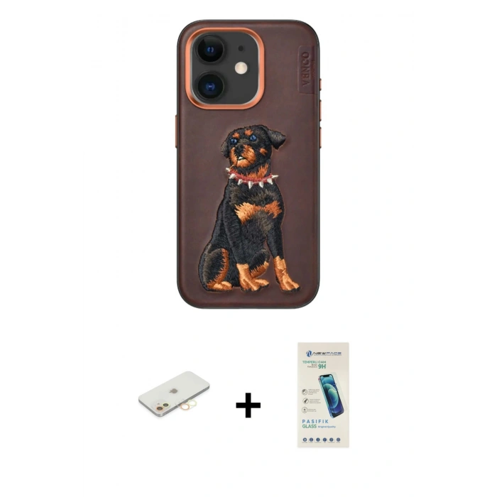 MARSİLYAN™- iPhone 11 Kılıf Nova Form Koleksiyonu - Şeffaf Pasifik Cam Ekran Koruyucu + Renkli Kamera Lens Koruma Cam - SI